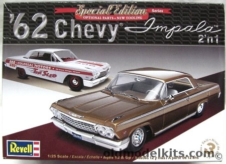 Revell 1/25 1962 Chevrolet Impala - 2 Door Hardtop-  Stock or Racer Colossal Motors 'The Sled', 85-4246 plastic model kit